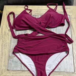 Burgundy Bikini Set